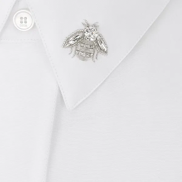 Áo Sơ Mi Nam Dior Shirt With Embroidered Bee Jewel 013C501F1581_C080 Màu Trắng Size 39 - Thời trang - Vua Hàng Hiệu
