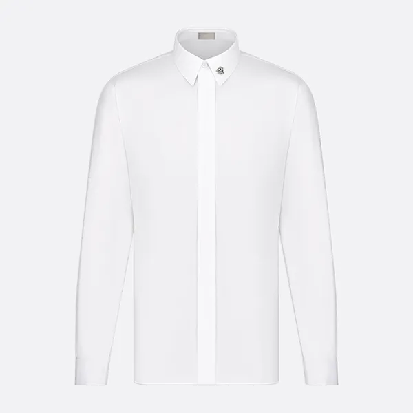 Áo Sơ Mi Nam Dior Shirt With Embroidered Bee Jewel 013C501F1581_C080 Màu Trắng Size 39 - Thời trang - Vua Hàng Hiệu