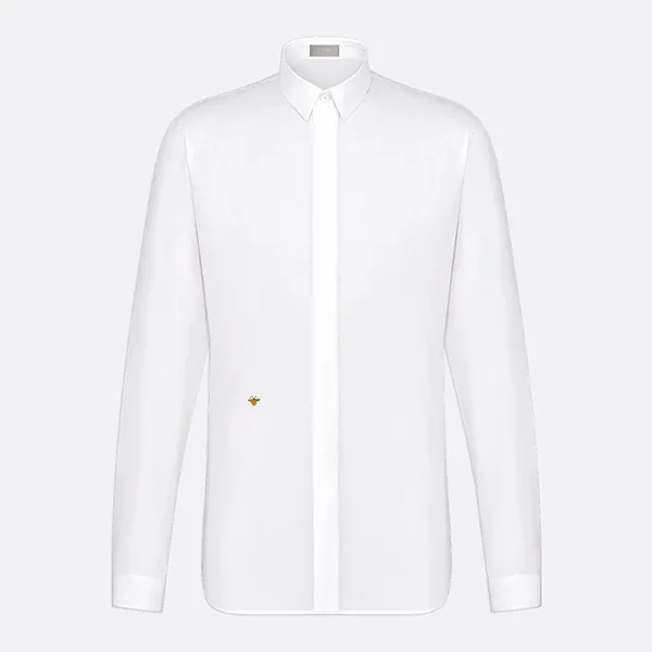 Áo Sơ Mi Nam Dior Shirt With Gold Bee Embroidery Màu Trắng Size 39 - Thời trang - Vua Hàng Hiệu