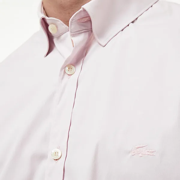 Áo Sơ Mi Nam Lacoste Men's Long Sleeve Wovens Shirt CH9628 HSK Màu Hồng - Thời trang - Vua Hàng Hiệu