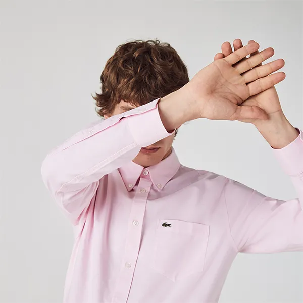Áo Sơ Mi Nam Lacoste Men's Regular Fit Oxford Cotton Shirt CH2979 51 ADY Màu Hồng Size 39 - Thời trang - Vua Hàng Hiệu