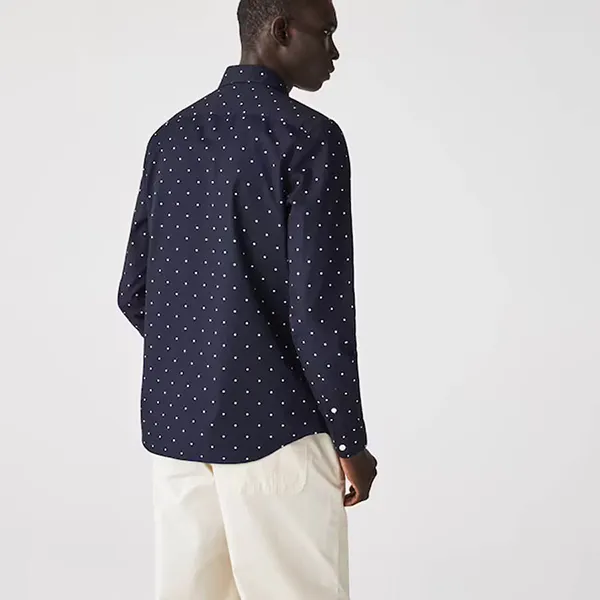 Áo Sơ Mi Nam Lacoste Men’s Slim Fit Polka Dotted Cotton Poplin Shirt CH0949-525 Màu Xanh Navy Size 41 - Thời trang - Vua Hàng Hiệu