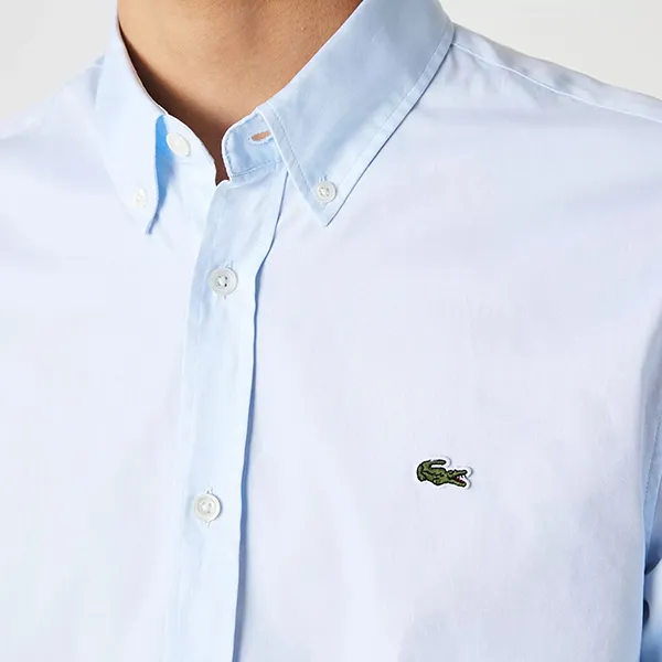 Áo Sơ Mi Nam Lacoste Men's Slim Fit Shirt CH1843 T01 Màu Xanh Nhạt Size 38 - Thời trang - Vua Hàng Hiệu