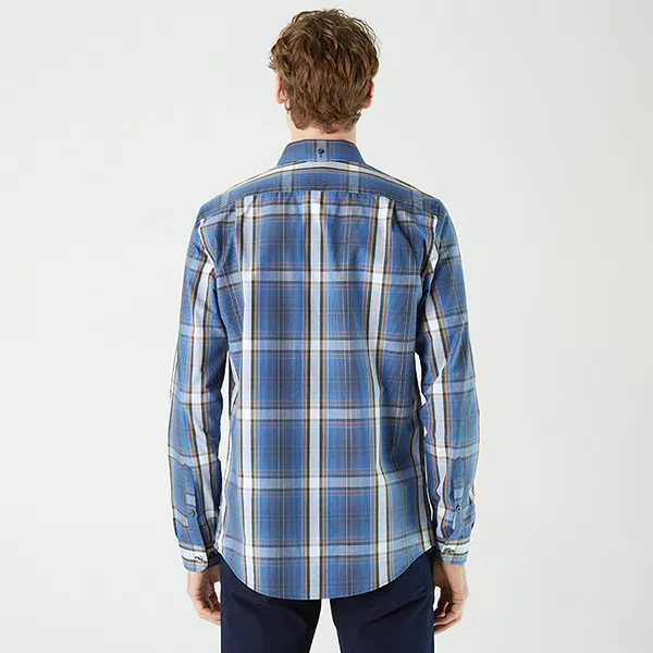 Áo Sơ Mi Nam Lacoste Shirt Men's Slim Fit With Buttons CH0204 04L Màu Xanh Kẻ - Thời trang - Vua Hàng Hiệu