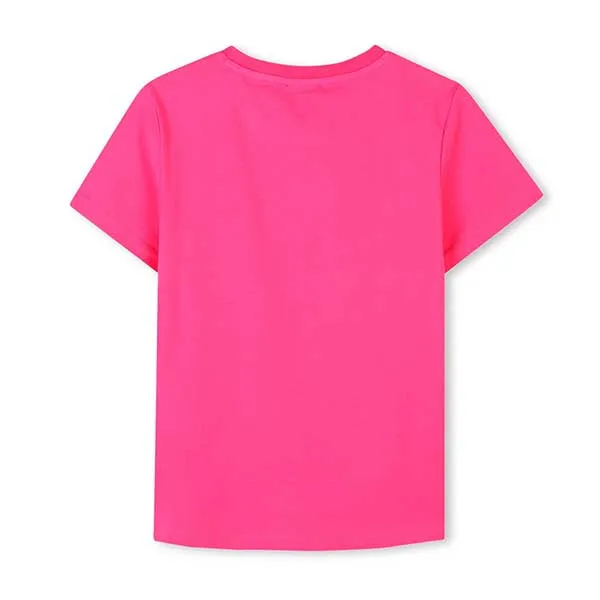 Áo Thun Nữ Kenzo With Logo T-shirt K61054 483 Màu Hồng Size 14Y