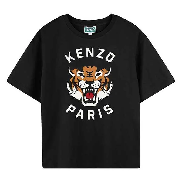 Áo Thun Kenzo With Logo T-shirt K61137 095 Màu Đen Size 14Y