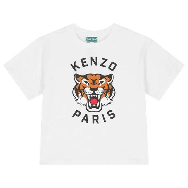 Áo Thun Kenzo With Logo T-shirt K61137 10P Màu Trắng Size 14Y