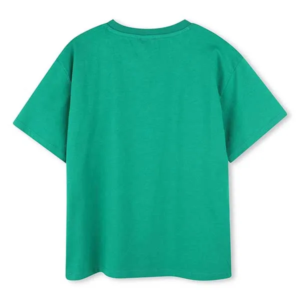 Áo Thun Kenzo With Logo T-shirt K61137 674 Màu Xanh Lục Size 14Y