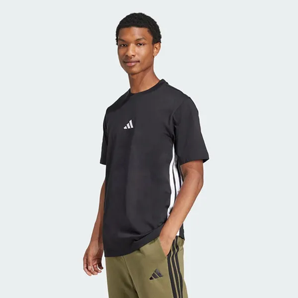 Áo Thun Nam Adidas Essentials 3Stripes Single Jersey T-Shirt JD1906 Màu Đen Size S - Thời trang - Vua Hàng Hiệu