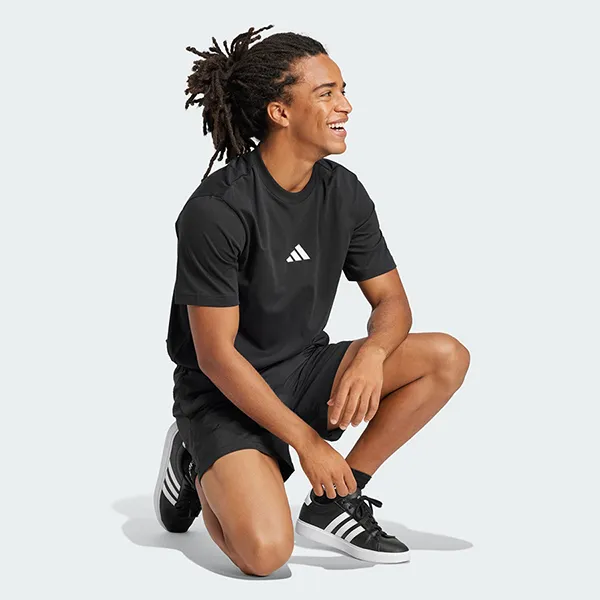Áo Thun Nam Adidas Single Jersey Logo Small Essentials JE9024 Màu Đen Size XS - Thời trang - Vua Hàng Hiệu