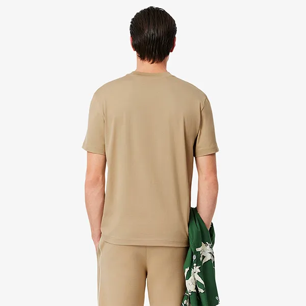 Áo Thun Nam Lacoste Men's Embroidered Badge TH0027 02S Tshirt Màu Be Size 3 - Thời trang - Vua Hàng Hiệu