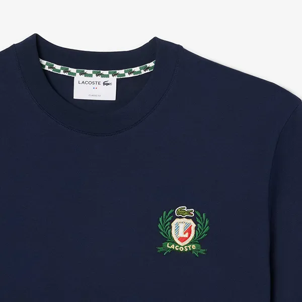 Áo Thun Nam Lacoste Men's Embroidered Badge TH0027 166 Tshirt Màu Xanh Navy Size 3 - Thời trang - Vua Hàng Hiệu