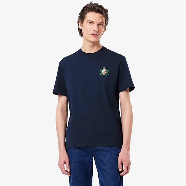 Áo Thun Nam Lacoste Men's Embroidered Badge TH0027 166 Tshirt Màu Xanh Navy Size 3 - Thời trang - Vua Hàng Hiệu