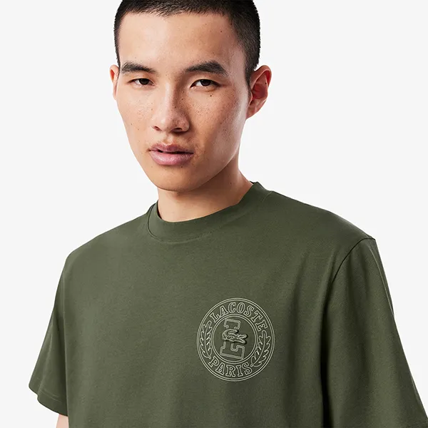 Áo Thun Nam Lacoste Men's Print Badge Jersey T-Shirt TH0125 99 HCF Màu Xanh Lá Size 2 - Thời trang - Vua Hàng Hiệu