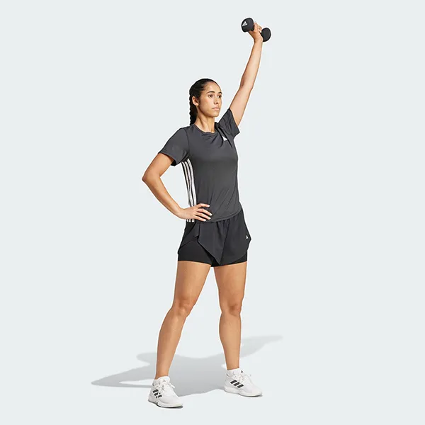 Áo Thun Nữ Adidas 3 Sọc Train Essentials JH1392 Tshirt Màu Đen Size XS - Thời trang - Vua Hàng Hiệu