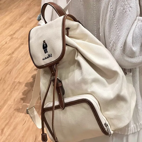 Balo WHOAU Steve Backpack Màu Trắng