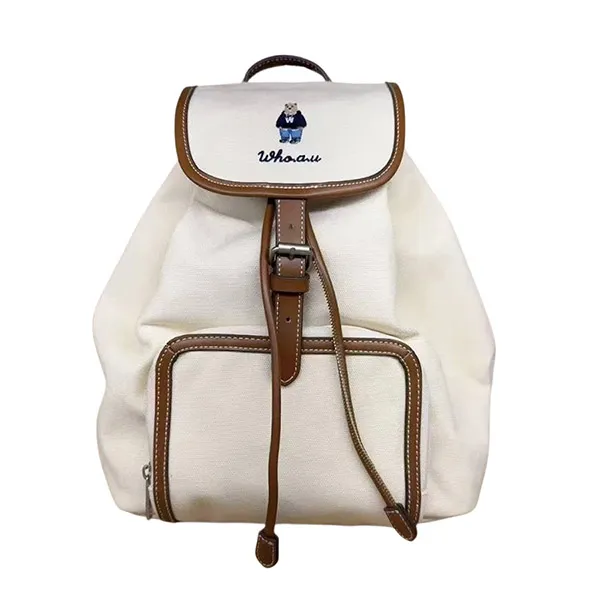 Balo WHOAU Steve Backpack Màu Trắng