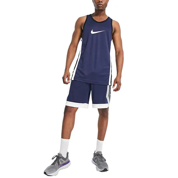Bộ Quần Áo Cộc Tay Nam Nike Basketball Icon Swoosh Màu Xanh Đậm Size S (Form Á) - Thời trang - Vua Hàng Hiệu