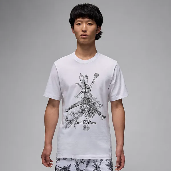 Bộ Quần Áo Cộc Tay Nam Nike Jordan Sport Men's Dri-Fit FV8614-010/FZ1928-100 Màu Trắng/Đen (Form Á) Size S - Thời trang - Vua Hàng Hiệu