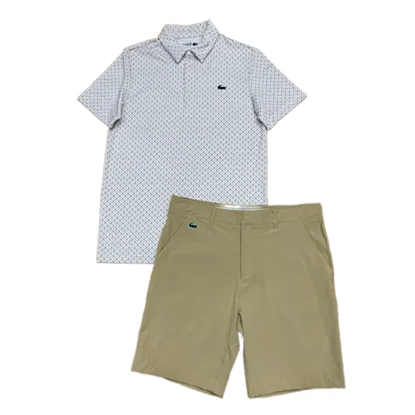 Bộ Quần Áo Nam Lacoste Printed In Recycled Polyester DH5175 20 MBI/FH7396 10 02S Màu Trắng - Nâu Size S - Thời trang - Vua Hàng Hiệu