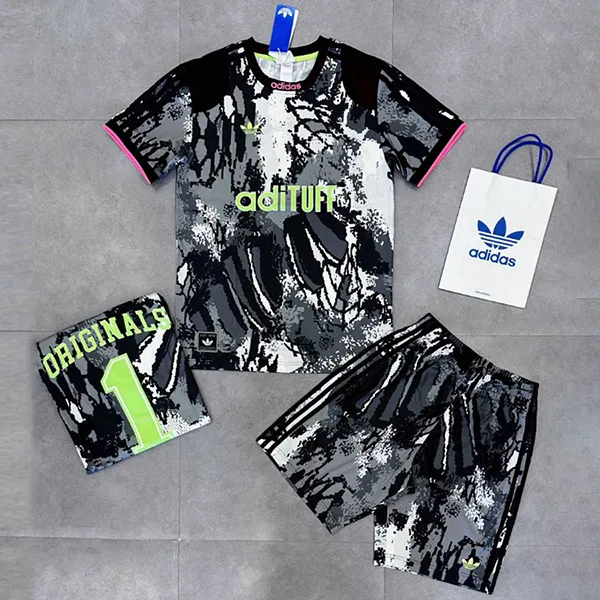 Bộ Thể Thao Adidas Archive AOP KD2351/KD4801 Màu Đen Xám Size XS (Form Âu) - Thời trang - Vua Hàng Hiệu