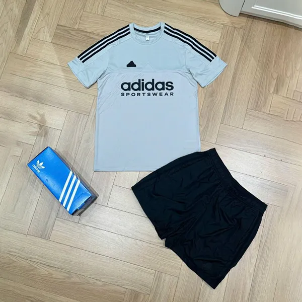 Bộ Thể Thao Nam Adidas Sportwear Short Màu Xanh Đen Size S (Form Âu) (Quần Up Size)