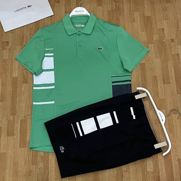 Bộ Thể Thao Nam Lacoste Men's SPORT Colorblock Piqué Màu Xanh Đen Size 4 - Thời trang - Vua Hàng Hiệu