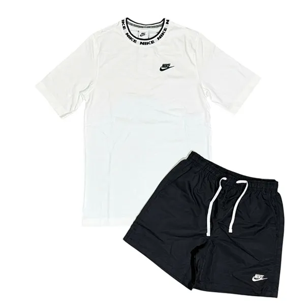 Bộ Thể Thao Nam Nike Sportswear Club Men's Short-Sleeve Top Màu Đen Trắng Size L (Form Á) - Thời trang - Vua Hàng Hiệu