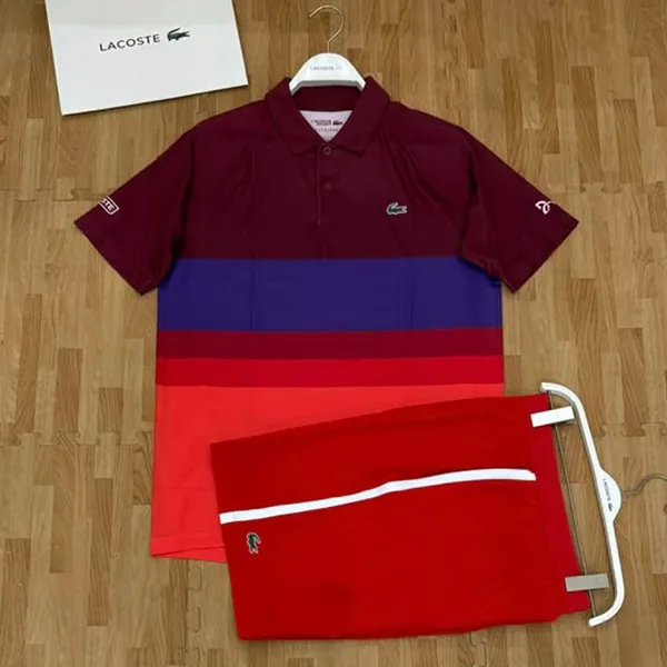Bộ Thể Thao Nam Tennis/Pickleball Lacoste Men’s Sport x Novak Djokovic Màu Đỏ Size 4 - Thời trang - Vua Hàng Hiệu