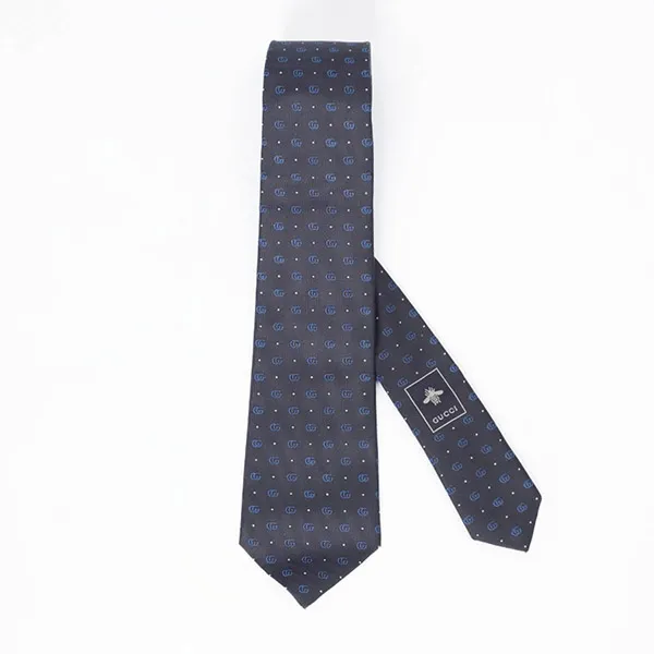 Cà Vạt Nam Gucci Navy With Logo 699659 4E002 Màu Xanh Navy - Thời trang - Vua Hàng Hiệu
