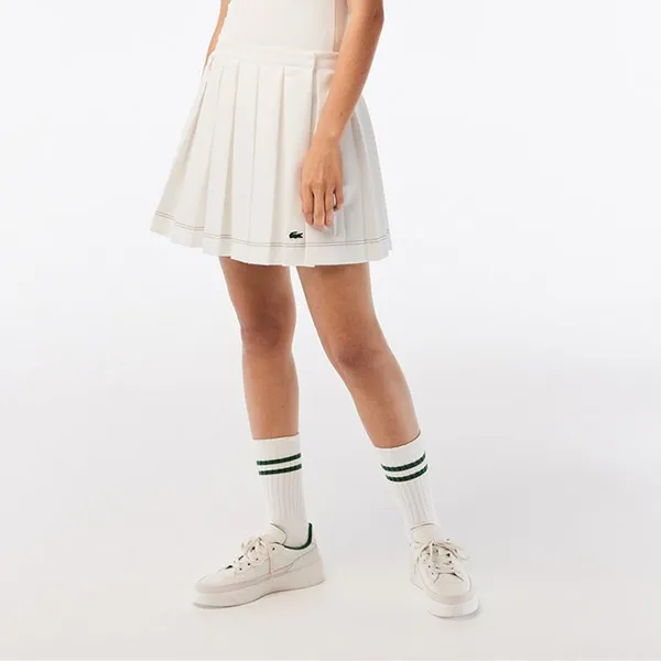 Chân Váy Nữ Lacoste Women's Color Stitch Point Pleated Skirt JF6414 53G 70V Màu Trắng Size 34 - Thời trang - Vua Hàng Hiệu