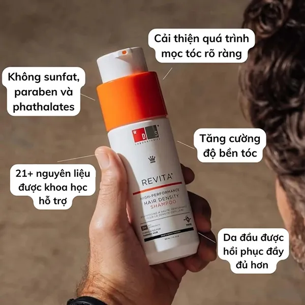 Dầu Gội Hỗ Trợ Giảm Gãy Rụng, Kích Thích Mọc Tóc Ds Laboratories Revita Shampoo 205ml