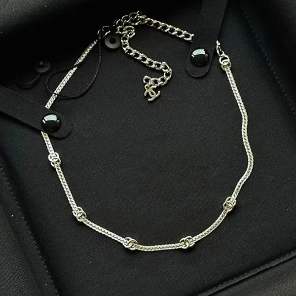 Dây Chuyền Nữ Chanel CC Elegant Fashion Choker With Mark Màu Bạc - Trang sức - Vua Hàng Hiệu
