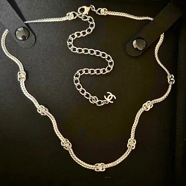 Dây Chuyền Nữ Chanel CC Elegant Fashion Choker With Mark Màu Bạc - Trang sức - Vua Hàng Hiệu