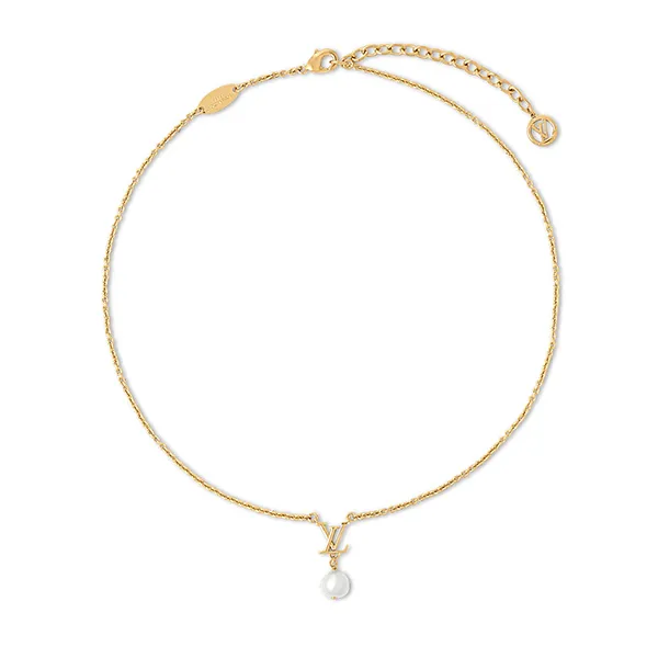 Dây Chuyền Nữ Louis Vuitton LV Iconic Louisa Necklacev M01623 Màu Vàng