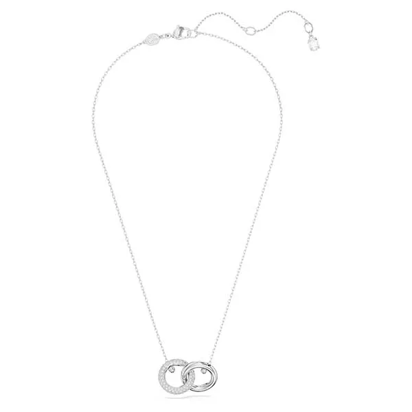 Dây Chuyền Nữ Swarovski Dextera Pendant Interlocking Loop, White, Rhodium Plated 5670251 Màu Bạc - Trang sức - Vua Hàng Hiệu