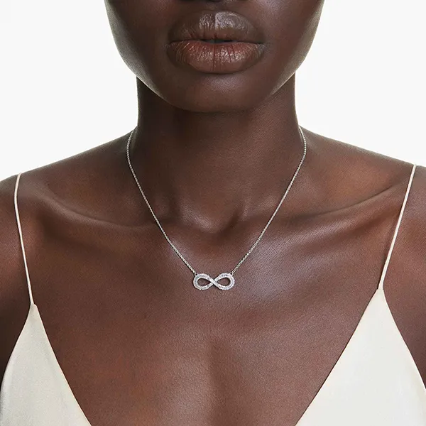 Dây Chuyền Nữ Swarovski Hyperbola Pendant Infinity, White, Rhodium Plated 5679434 Màu Bạc - Trang sức - Vua Hàng Hiệu