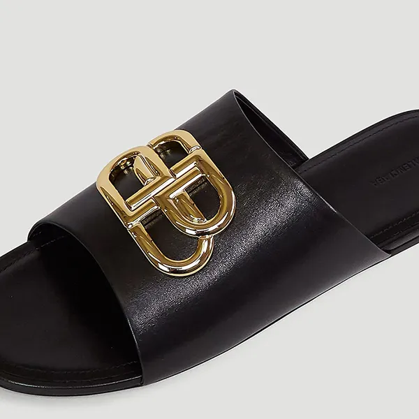 Dép Balenciaga Oval BB Mule Sandals Màu Đen Size 35.5 - Dép - Vua Hàng Hiệu