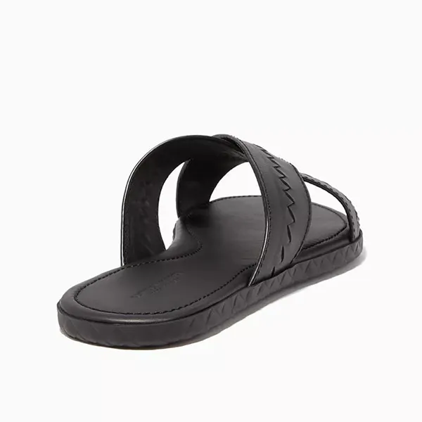 Dép Bottega Veneta Plage Crossover Woven Leather Sandals Màu Đen Size 42 - Dép - Vua Hàng Hiệu