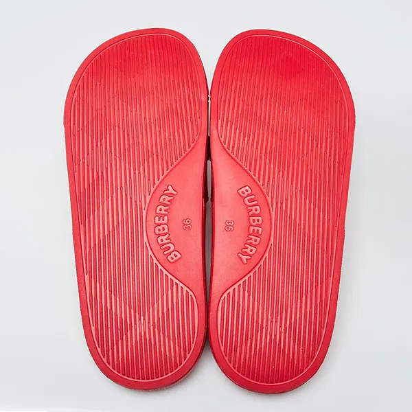Dép Burberry Red Rubber Pool Slide Sandals Màu Đỏ Size 40 - Dép - Vua Hàng Hiệu