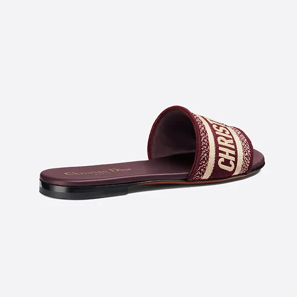 Dép Dior Dway Slide Màu Đỏ Burgundy Size 35 - Dép - Vua Hàng Hiệu