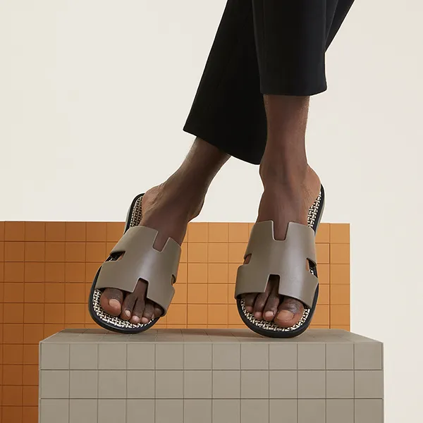 Dép Hermès Izmir Étoupe H241869ZHX3455 Màu Nâu Size 40 - Dép - Vua Hàng Hiệu