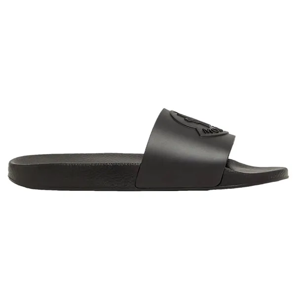 Dép Moncler Basile Rubber Sliders Black Màu Đen Size 36