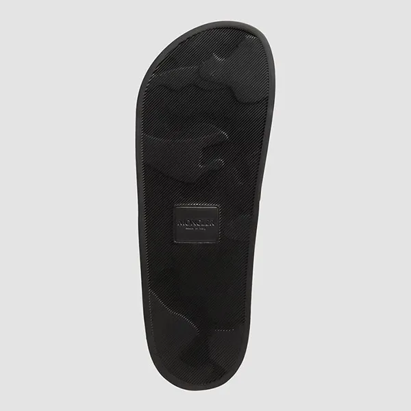 Dép Moncler Basile Rubber Sliders Black Màu Đen Size 36