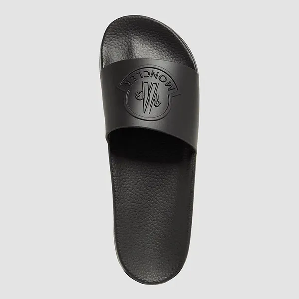 Dép Moncler Basile Rubber Sliders Black Màu Đen Size 36