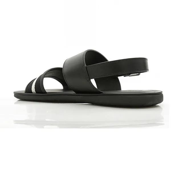Dép Nam Bally Men's Leather Summer Sandals 600440 24457 Màu Đen Size 39