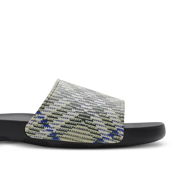 Dép Nam Burberry Dive Grey Leather Vintage Check Sandals 8102419X Màu Xanh Đen Size 40 - Dép - Vua Hàng Hiệu