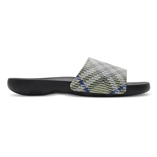 Dép Nam Burberry Dive Grey Leather Vintage Check Sandals 8102419X Màu Xanh Đen Size 40 - Dép - Vua Hàng Hiệu