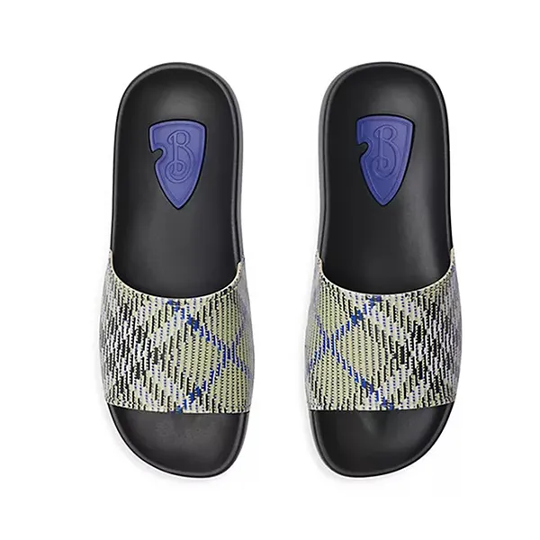 Dép Nam Burberry Dive Slide Check Black Màu Đen Be Size 39 - Dép - Vua Hàng Hiệu