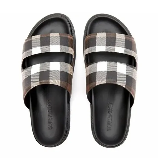 Dép Burberry Thor Check 2 Strap Sandal Màu Nâu Size 42 - Dép - Vua Hàng Hiệu